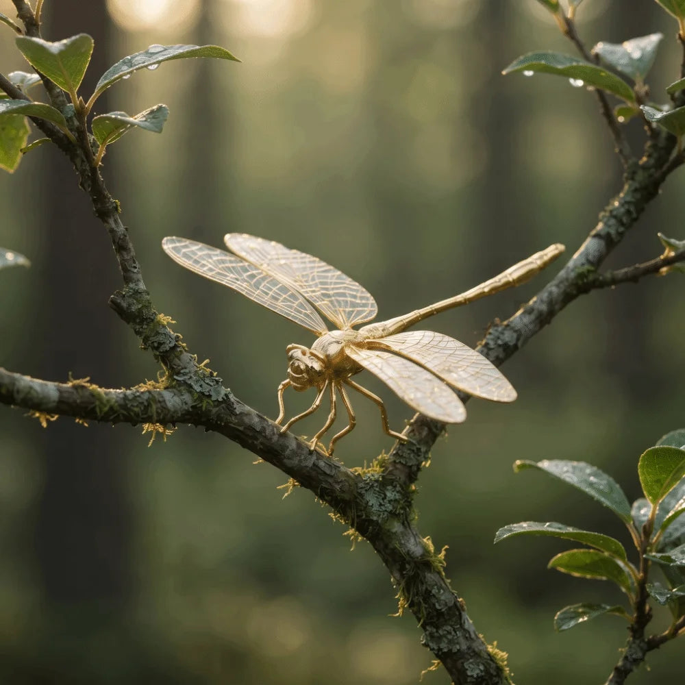 Handmade Dragonfly Ornament Tea Pet Decor Figurine