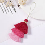 1/2pcs Cotton Tassels for Crafts Tri-Layered Tassels with Hanging Loop for Crafts Jewelry Making Bookmark Clothing  Accessories