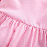 Girls' Long Sleeve Unicorn Dress Two Pockets Rainbow Sleeves