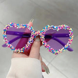 Doughnut Sprinkles Love Heart Sunglasses
