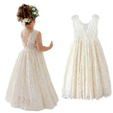 Girls Lace Bohemian Long Photoshoot Dresses