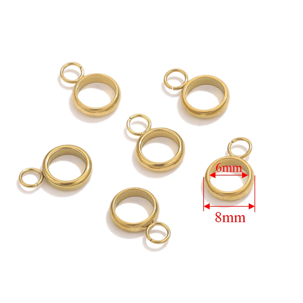 20pcs Stainless Steel Pendant Clip Connectors Bail Clasps For DIY Necklace Pendants Clip Pinch Findings Jewelry Making Supplies
