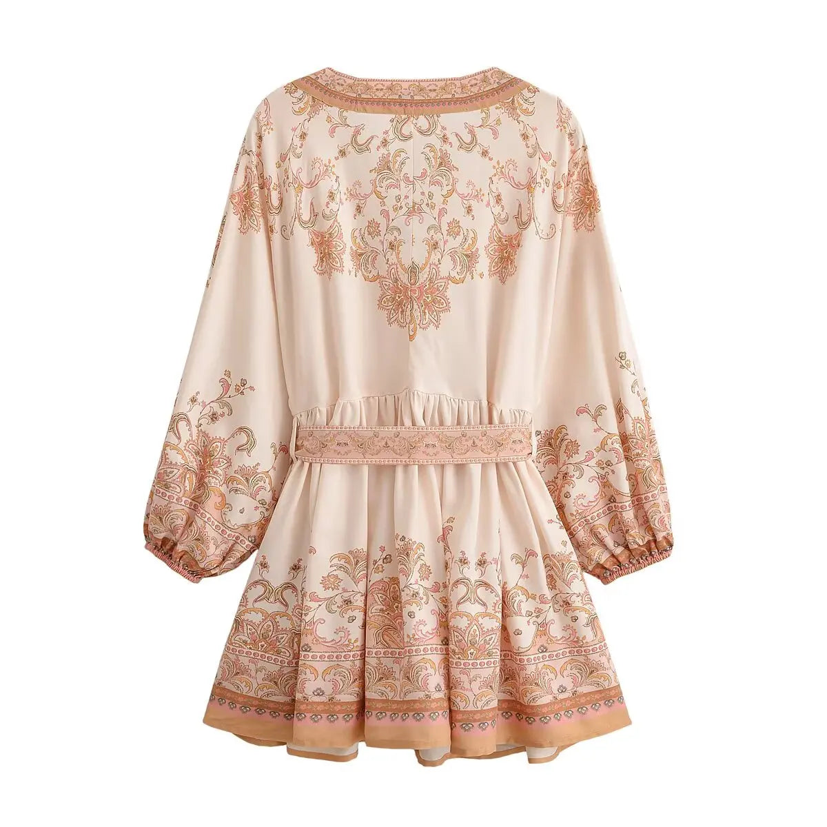 Mekah's Button Up Floral Print Long Sleeve Shirt Mini Dresses