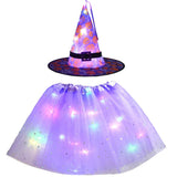 LED Witch Stars Tutu Skirt Glow Party Costumes Halloween