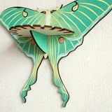 Luna Moth Necklace Display Wooden Floating Shelves Boho Home Decoration