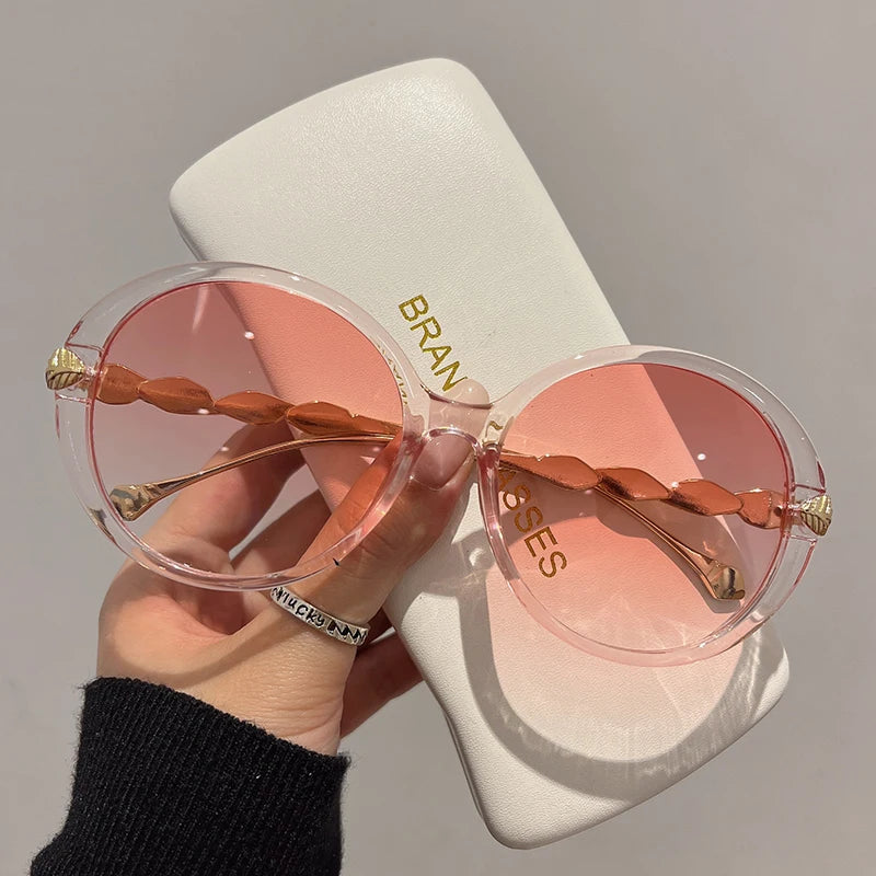 Shania's Round Sunglasses Oversized Vintage Shades