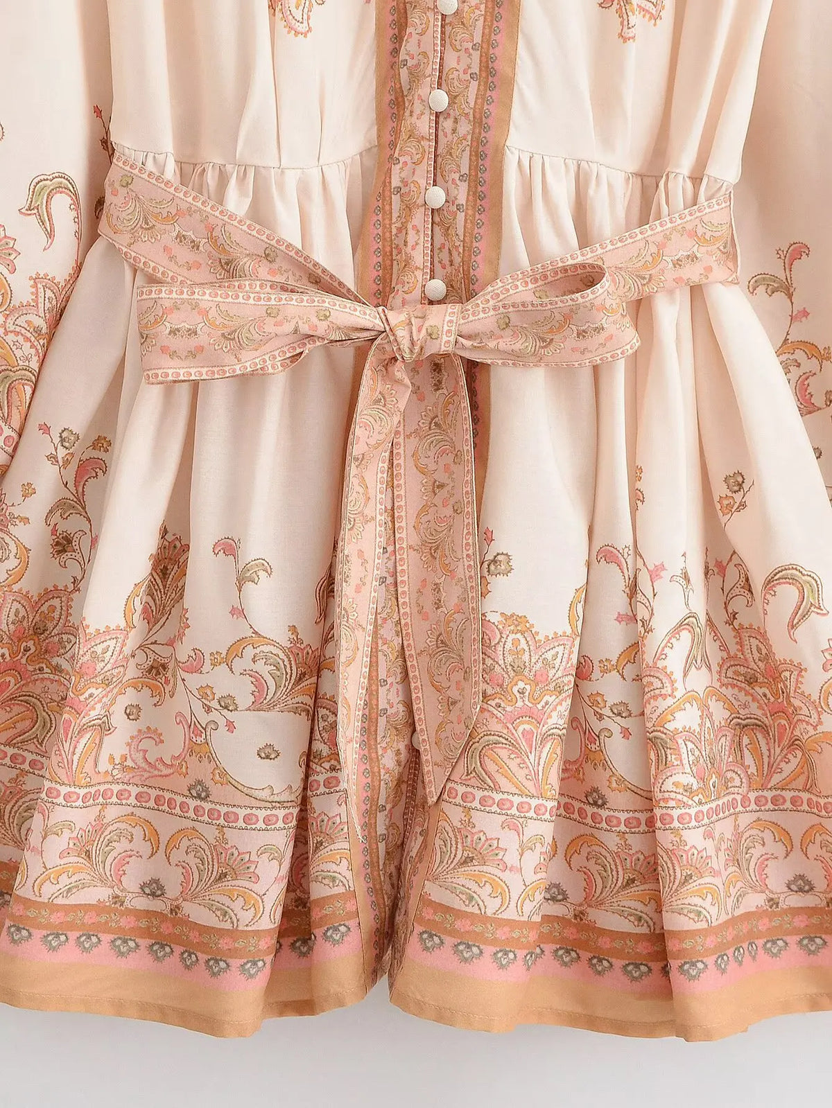 Mekah's Button Up Floral Print Long Sleeve Shirt Mini Dresses