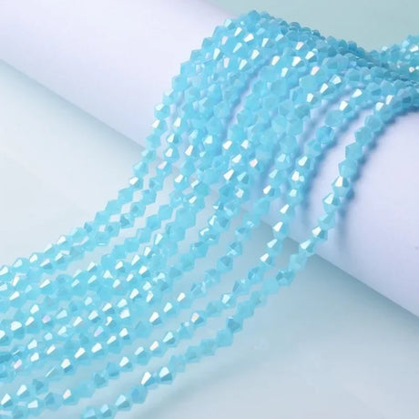 3/4/6mm Rainbow Austria Bicone Crystal Beads AB Colour Faceted Glass Beads for DIY Jewellery Making