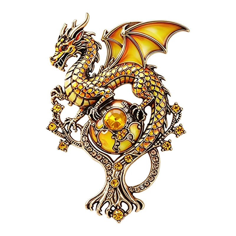 Magical Dragon Brooches 5 Colours