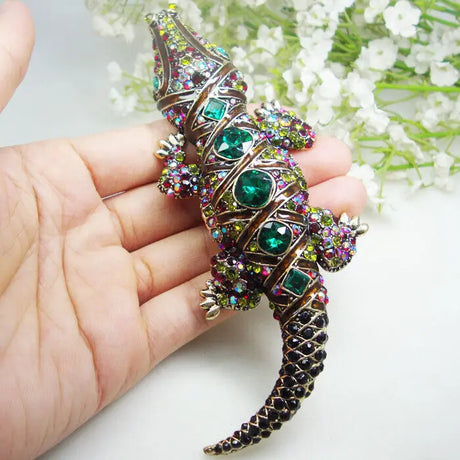 Crocodile Pendant Brooch Pin