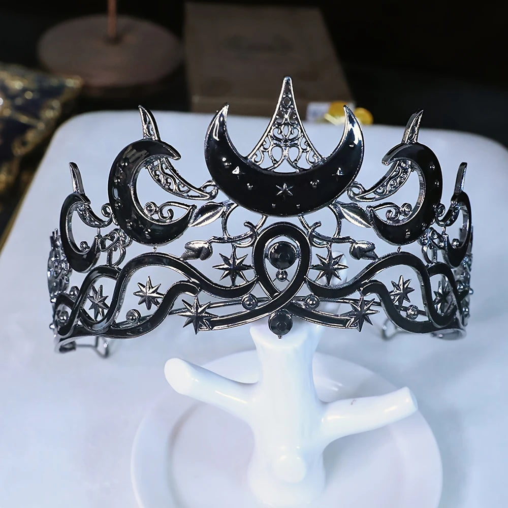 Night Court Gothic Moon Tiara Celestial Queen Crown