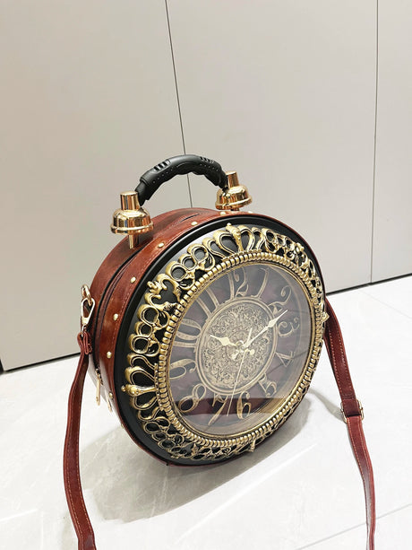 Steampunk Station Clock Handbags Shoulder Bags