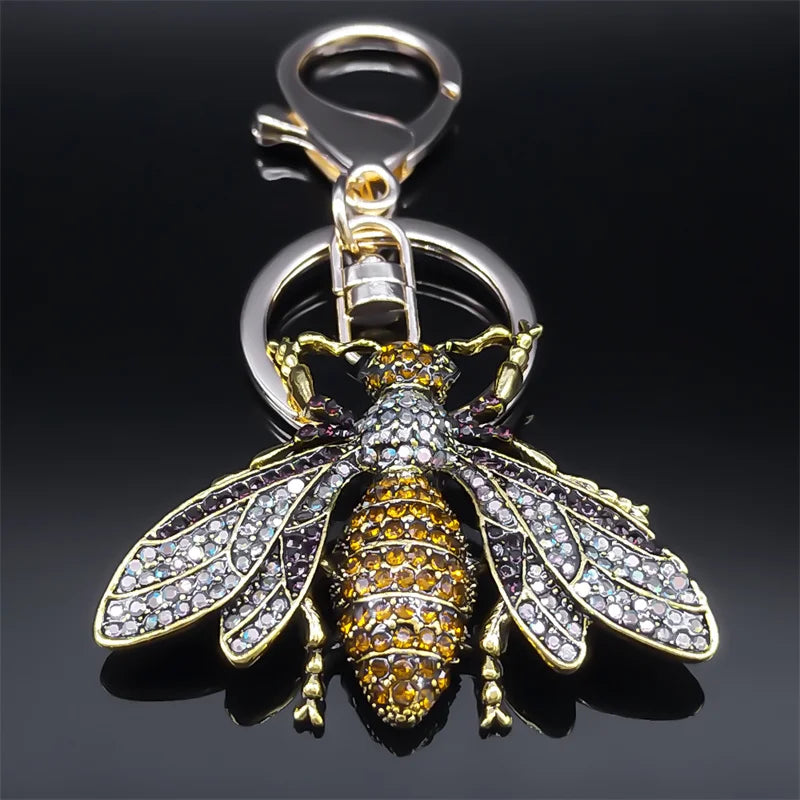 Crystal Bee Keyring