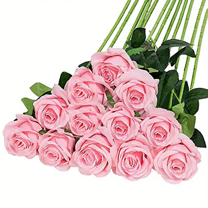 A Dozen Realistic Artificial Roses Bouquet