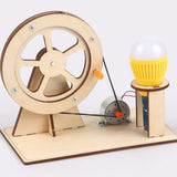 Wooden Hand Generator Kids Science Toy STEM Technology Gadget Physics Kit Educational Toys for Children