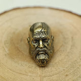 Spartan Warrior Brass Paracord Lanyard Bead Charms Dreadlock Beard Bead