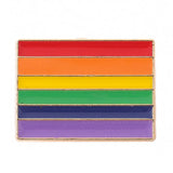 Love is Love Heart Rainbow Pride Flag Enamel Badges