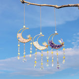 Sun Catcher Moon Crystal Rainbow Prism Garden Home Decor