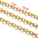 1meter PVD Gold Plated Stainless Steel Thick Large Heavy Chains Necklace Bracelet DIY Jewellery Making Finding