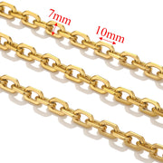 1meter PVD Gold Plated Stainless Steel Thick Large Heavy Chains Necklace Bracelet DIY Jewellery Making Finding