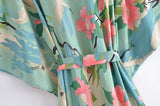 Vintage Boho Lux Crane Kimono Cover Up