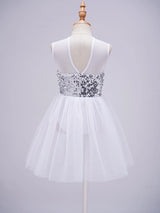 Girls Ballet Gymnastics Figure Ice Skating Sequin Leotard Tutu Dress Performance Dancewear
