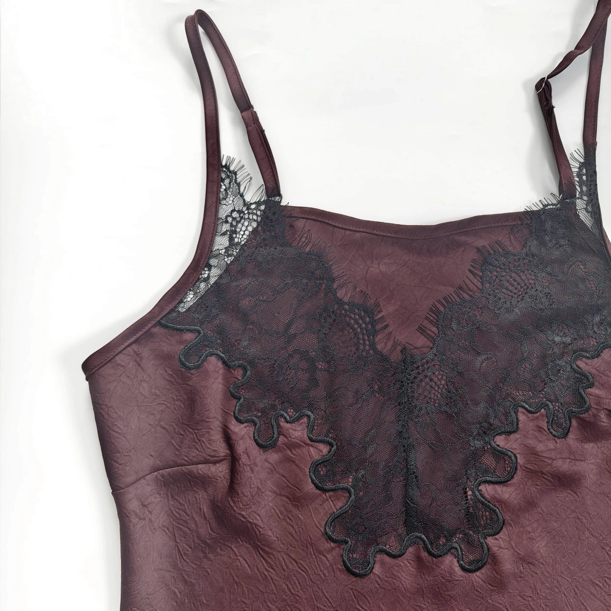 90s Lace Slip Dresses Vintage Silky Deep V-neck Dainty Punk Rock Grunge