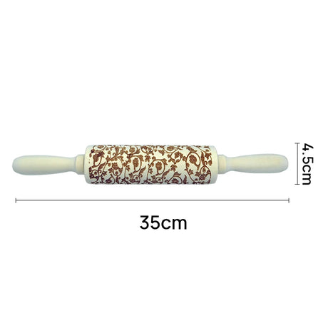 Christmas Wooden Embossing Print Rolling Pins