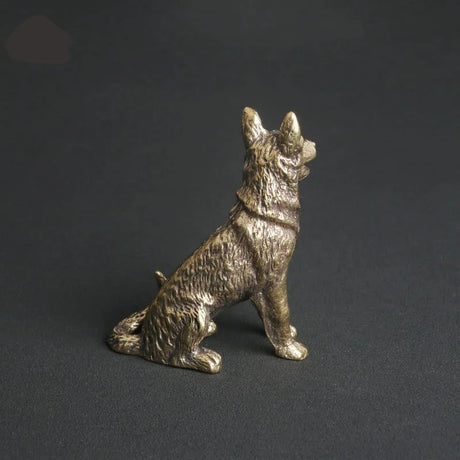 Copper Kelpie Lucky Dog Figurine Tea Pets
