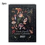 2027 Dark Forest Lunar Wall Calendar 12-Month Moon Phases