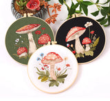 Mushroom Embroidery Kit DIY Needlecraft for Beginners