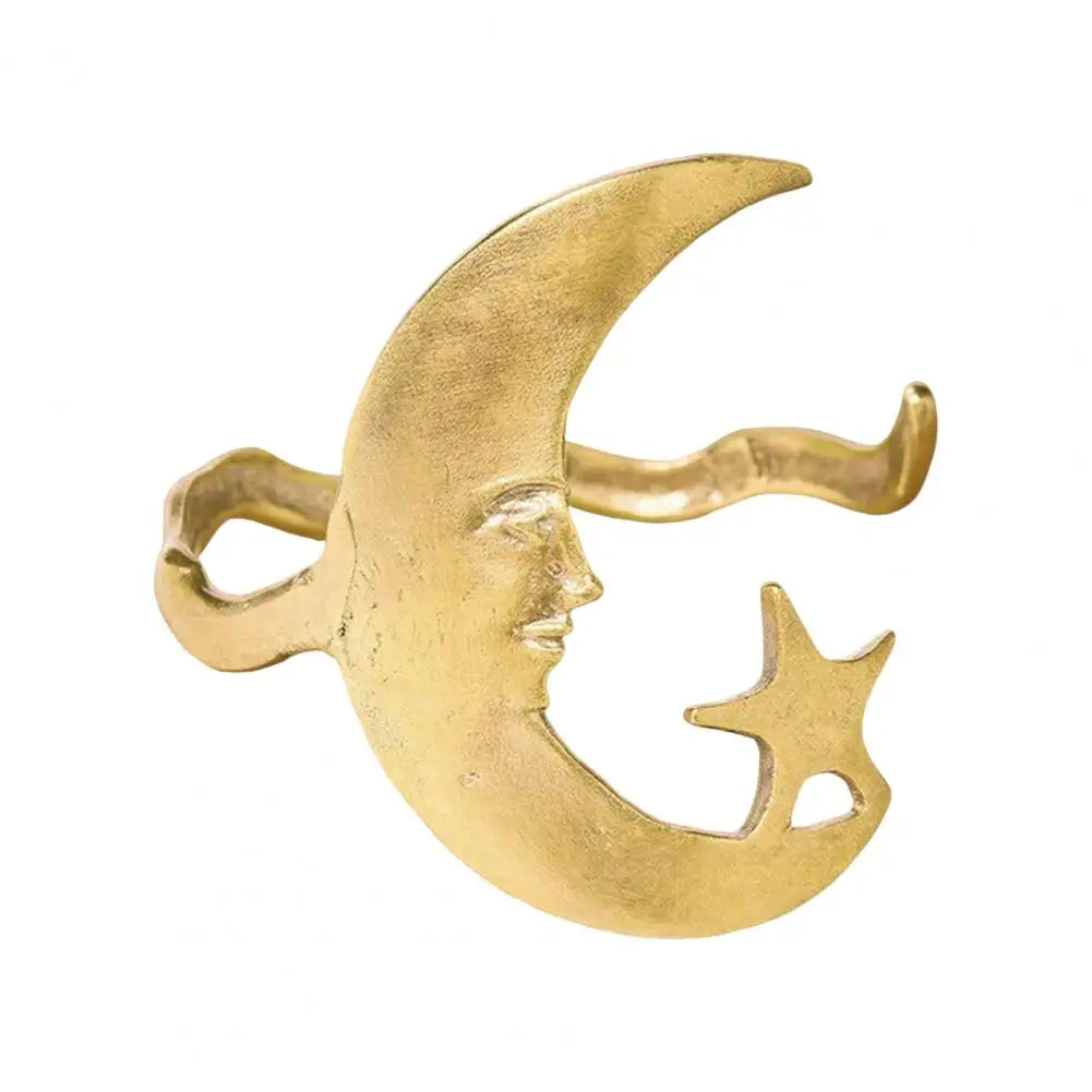 Golden Moon Star Arm Cuff Bracelet Bangle
