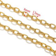 1meter PVD Gold Plated Stainless Steel Thick Large Heavy Chains Necklace Bracelet DIY Jewellery Making Finding