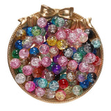 4 6 8 10mm Cracked Crystal Beads Dual Colour Glass Beads for Jewellery Making DIY
