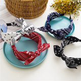 Paisley Bandana Top Knot Bow Headbands