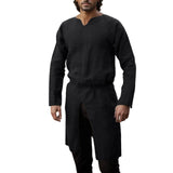 Medieval Renaissance Linen Tunic Long Shirt Knight Vikings Pirate Cosplay Costumes