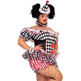 Clown Cosplay Costume Circus Performance Jumpsuit Halloween Party Carnival Jester Theater Stage Performance