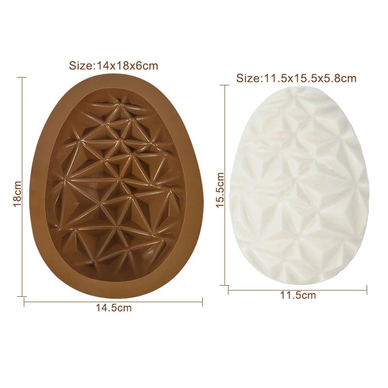 Easter Egg Silicone Mould Half Chocolate Egg DIY Baking Tool