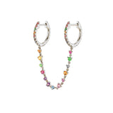 Colourful Zircon Gold Stud Earrings Mix'n'Match