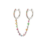 Colourful Zircon Gold Stud Earrings Mix'n'Match