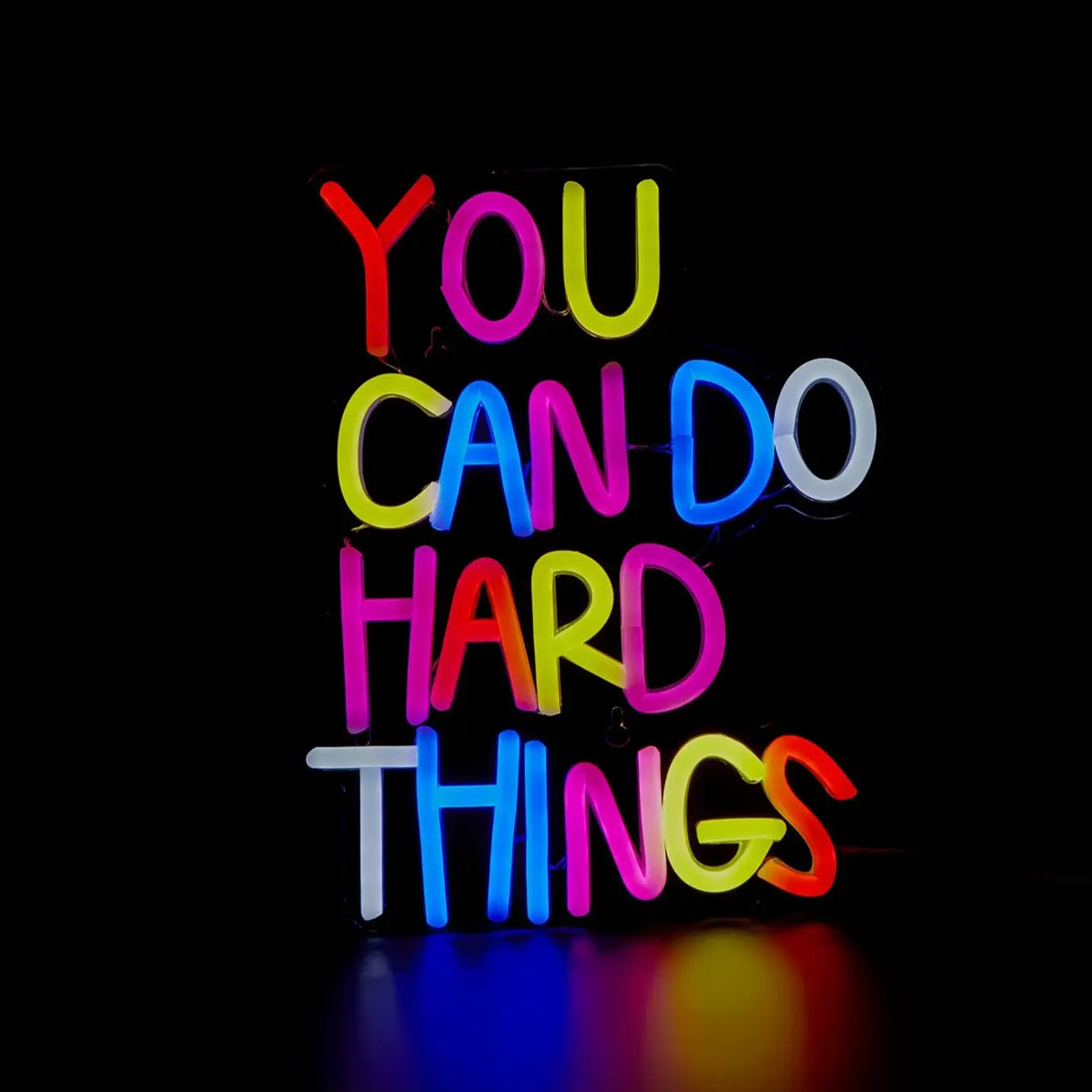 LED Neon You Can Do Hard Things USB Powered Light Signs Decor Lamp