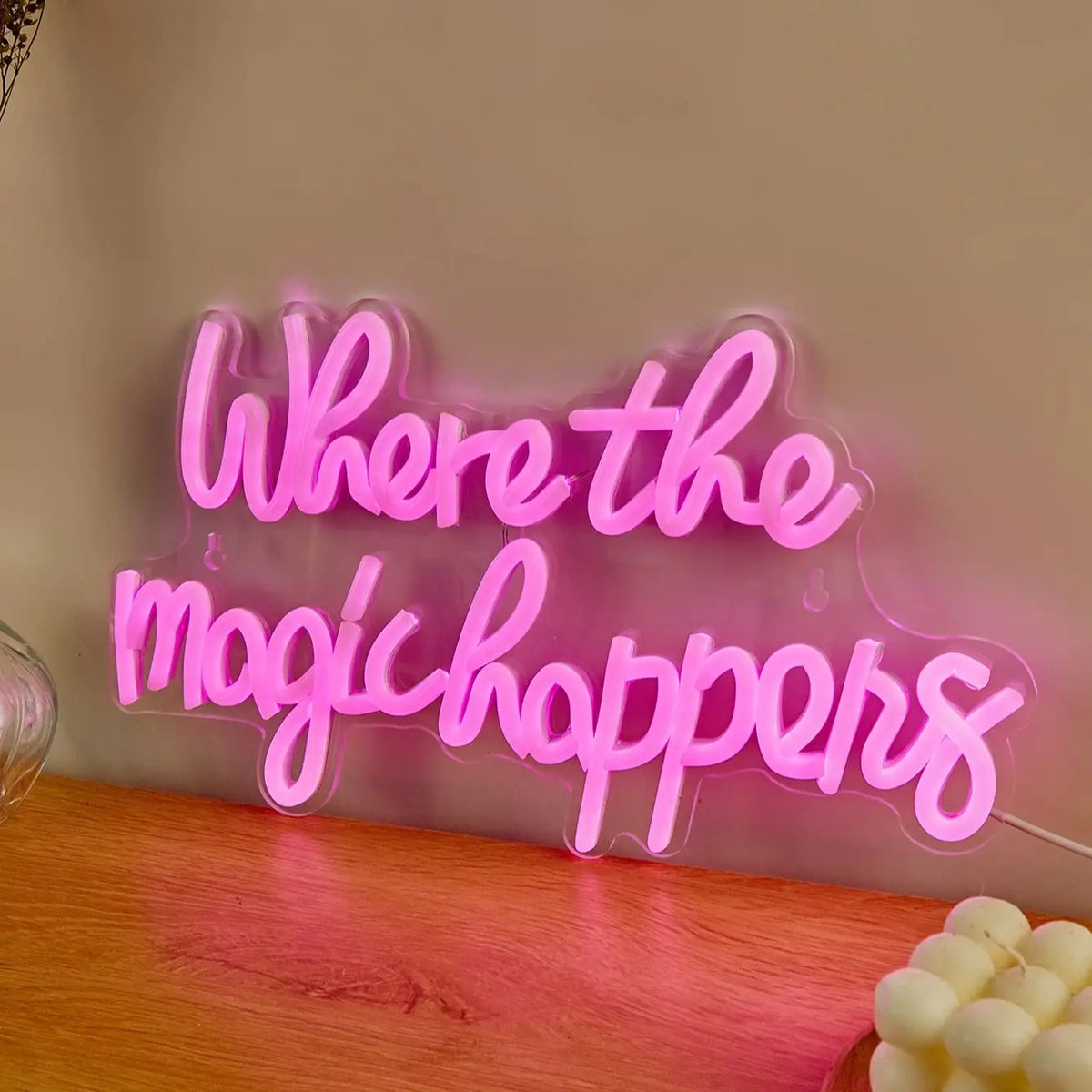 LED Neon Signs Where The Magic Happens USB Decor Lamp