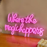 LED Neon Signs Where The Magic Happens USB Decor Lamp