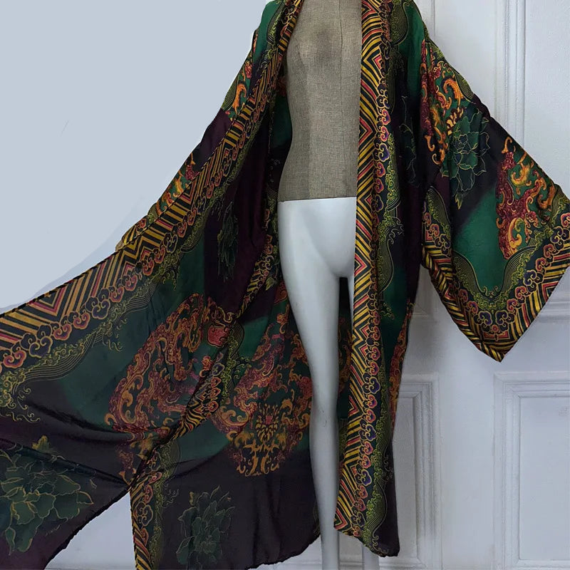 Wanda's Boho Kimono Cover Up Maxi Coat