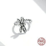 925 Sterling Silver Rose Dragonfly Ear Clips