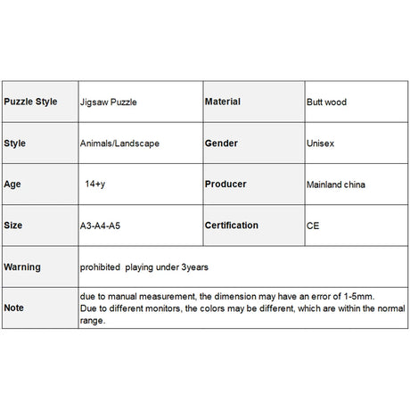 Sunflower Cowboy Hat Wooden Jigsaw Puzzle Irregular Animal Shaped Pieces