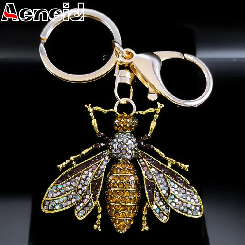 Crystal Bee Keyring