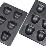 Mushroom Shape Cake Pan 6-Cavity Non-stick Heavy Carbon Steel Cookies Jelly Molds Chocolate Madeleine Pastry Molds Baking Supplies