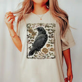 Raven T-Shirts Goblincore Gothic Witchy Dark Academia Tee