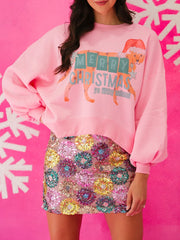 Better Not Pout Sweatshirt Sparkly Rhinestone Christmas Sweater